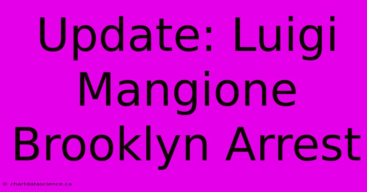 Update: Luigi Mangione Brooklyn Arrest