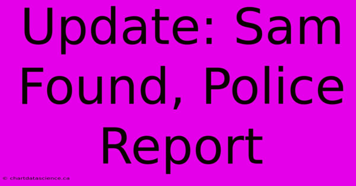 Update: Sam Found, Police Report