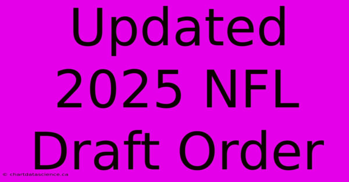 Updated 2025 NFL Draft Order