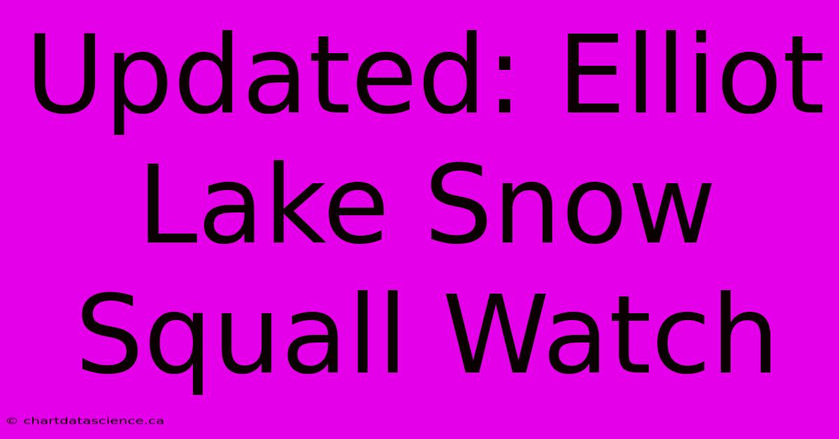 Updated: Elliot Lake Snow Squall Watch