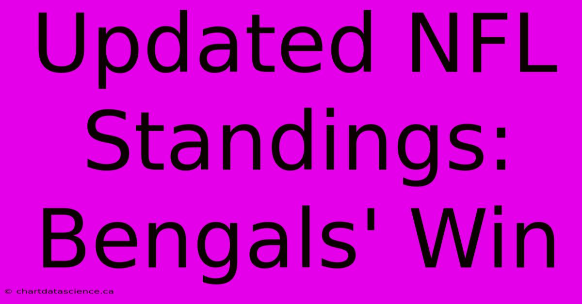 Updated NFL Standings: Bengals' Win