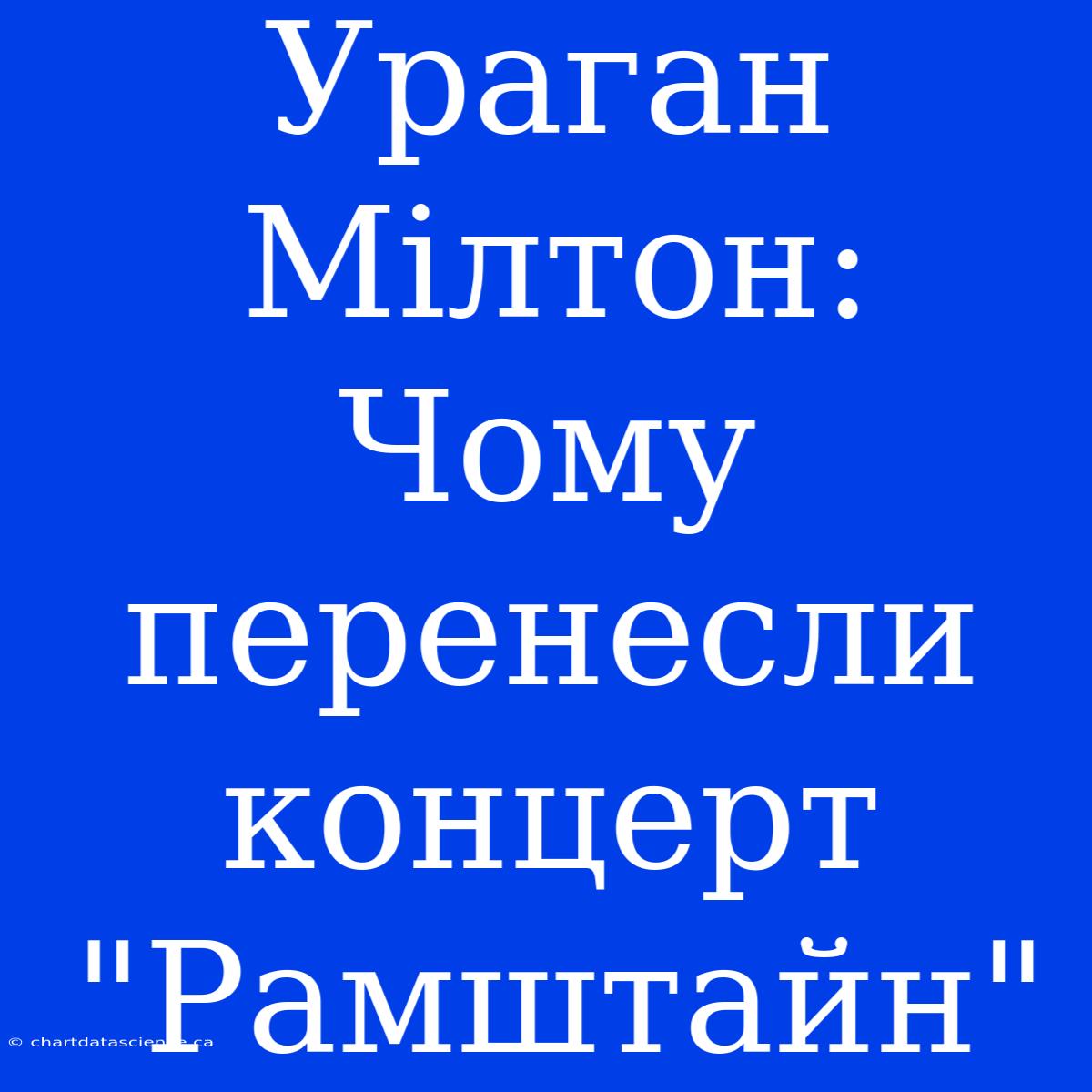 Ураган Мілтон: Чому Перенесли Концерт 