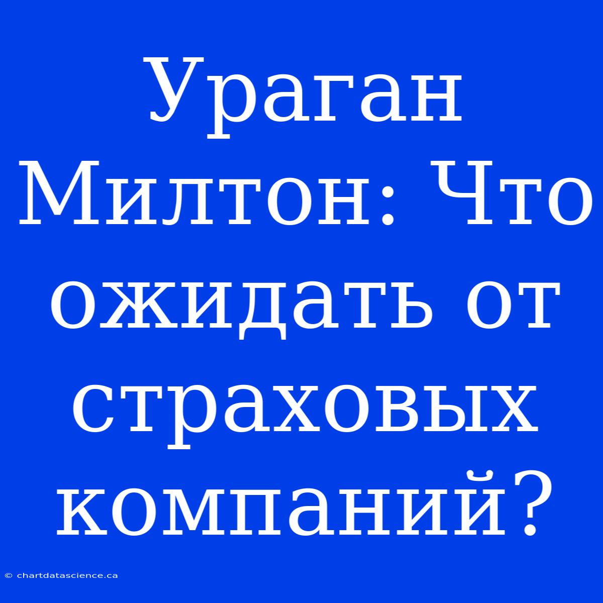 Ураган Милтон: Что Ожидать От Страховых Компаний?