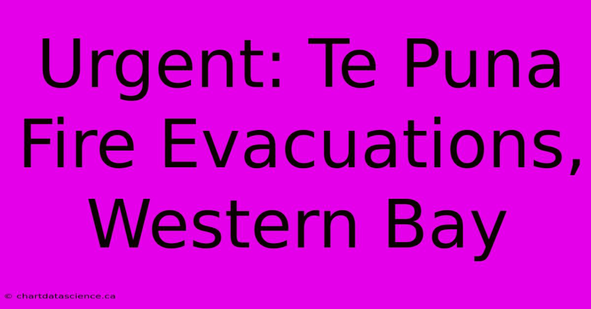 Urgent: Te Puna Fire Evacuations, Western Bay