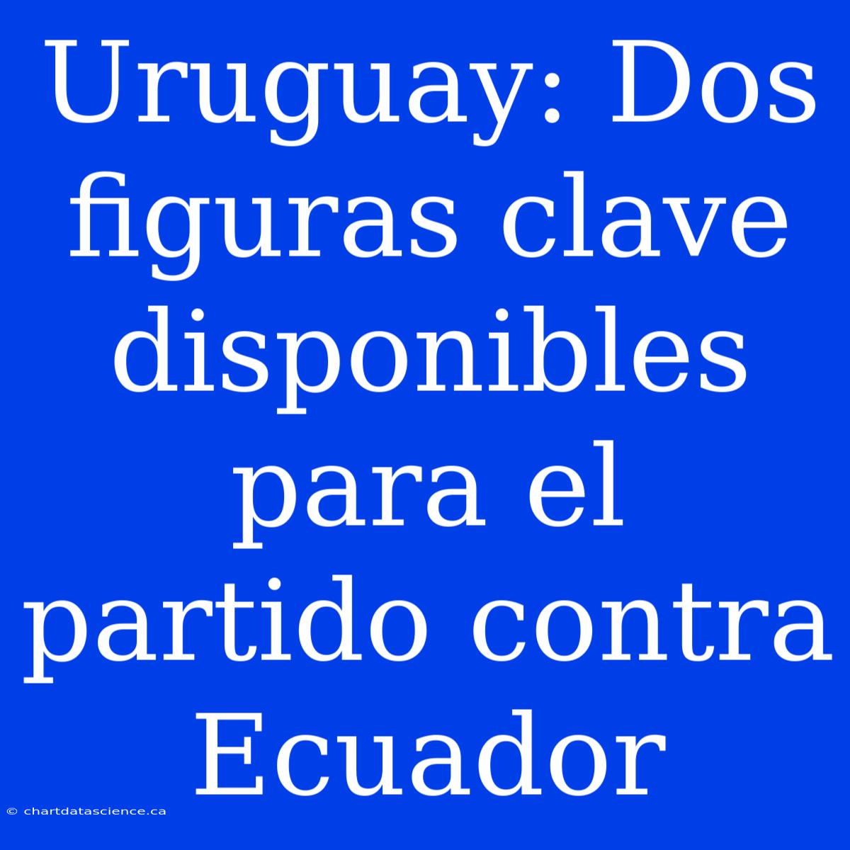 Uruguay: Dos Figuras Clave Disponibles Para El Partido Contra Ecuador