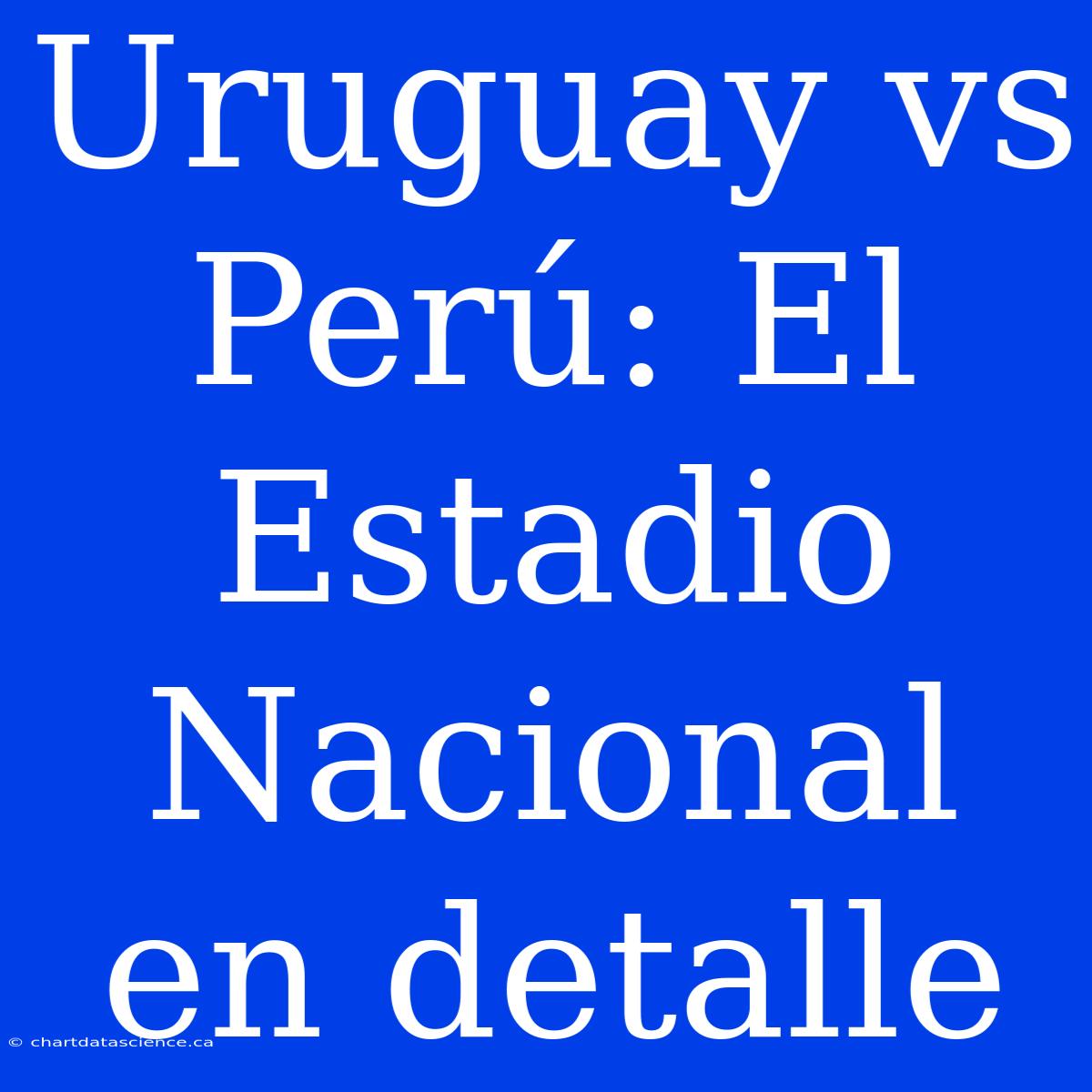 Uruguay Vs Perú: El Estadio Nacional En Detalle