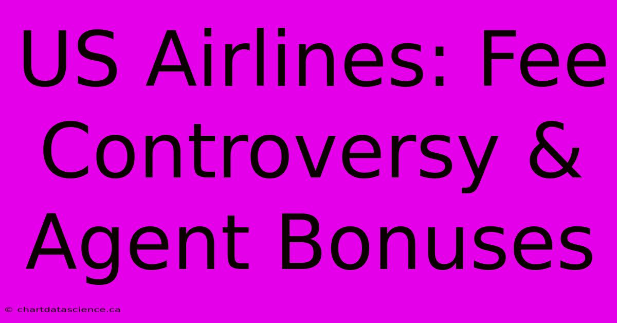 US Airlines: Fee Controversy & Agent Bonuses