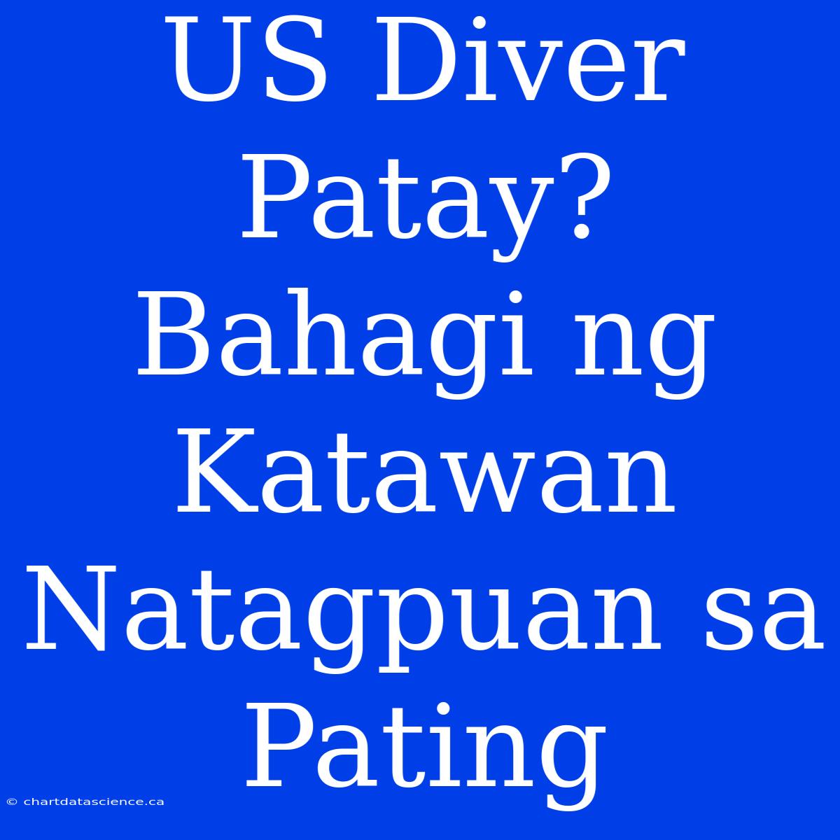 US Diver Patay? Bahagi Ng Katawan Natagpuan Sa Pating