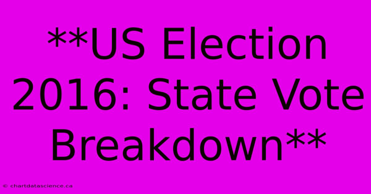 **US Election 2016: State Vote Breakdown**