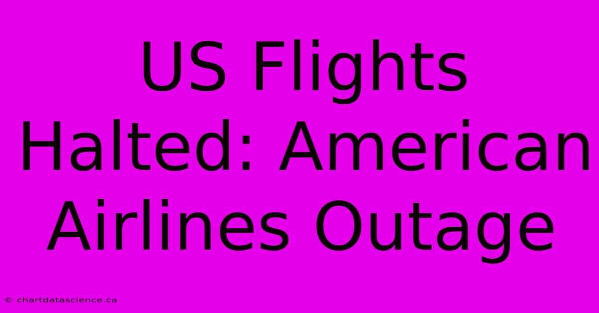 US Flights Halted: American Airlines Outage