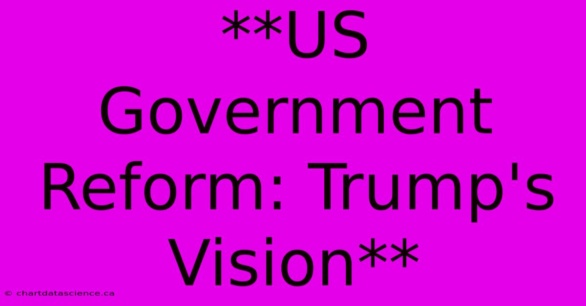 **US Government Reform: Trump's Vision** 