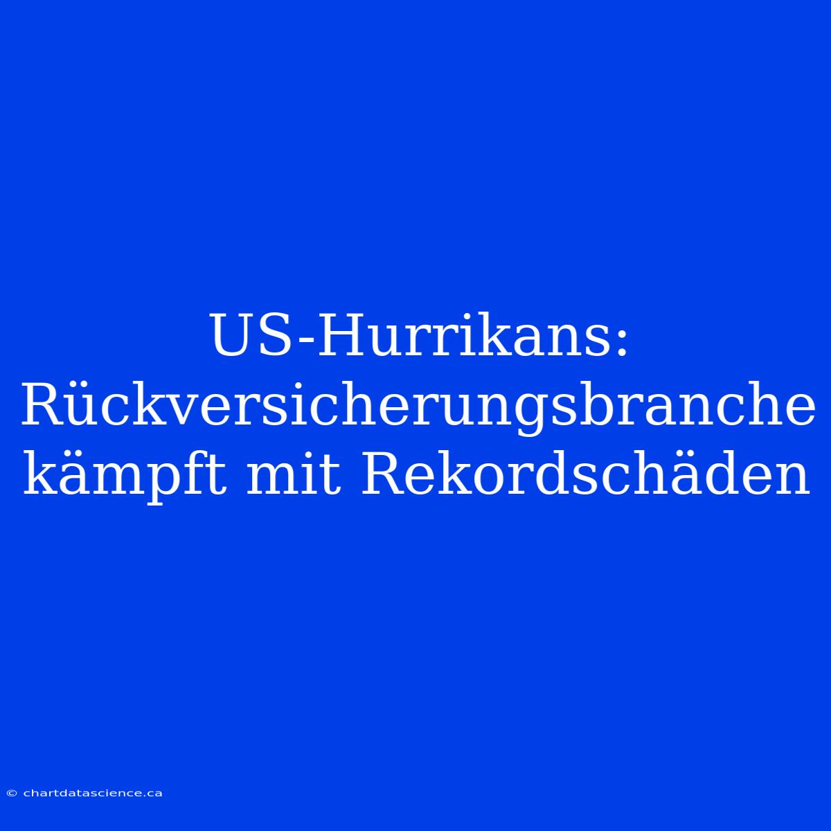 US-Hurrikans: Rückversicherungsbranche Kämpft Mit Rekordschäden