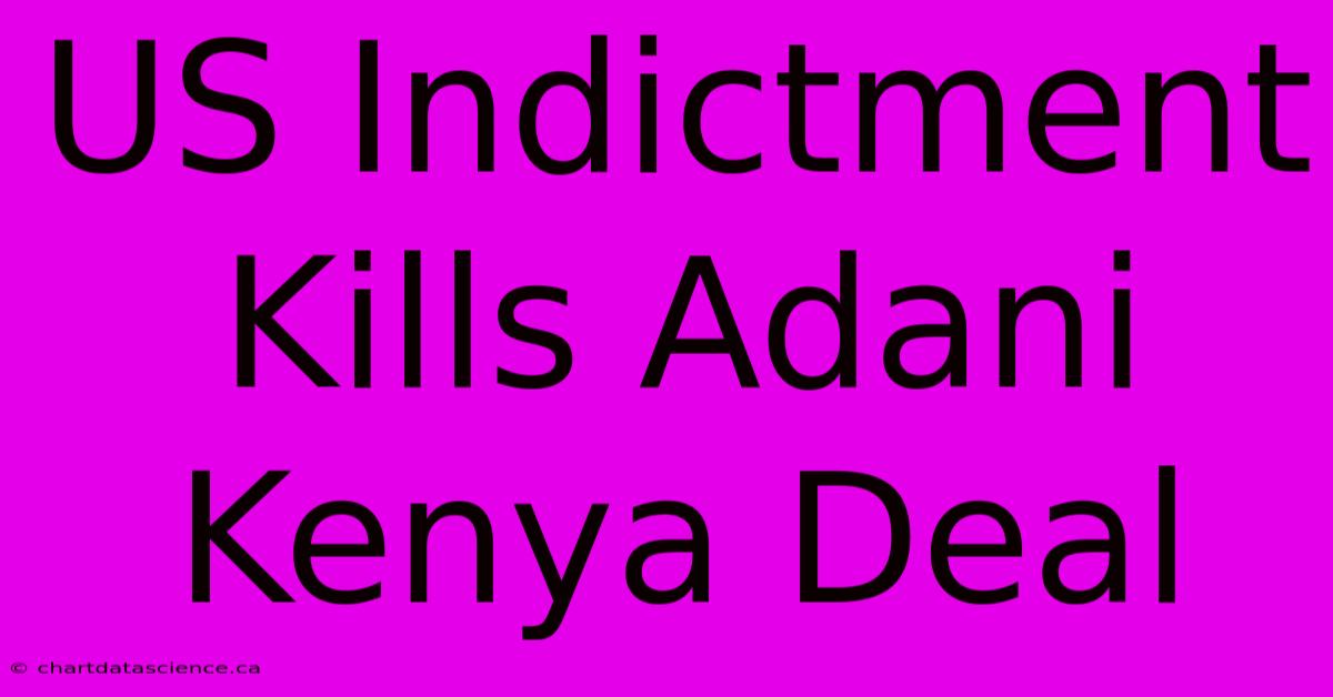 US Indictment Kills Adani Kenya Deal