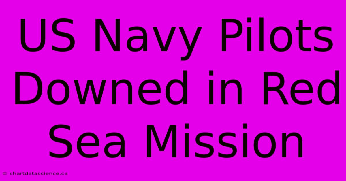 US Navy Pilots Downed In Red Sea Mission