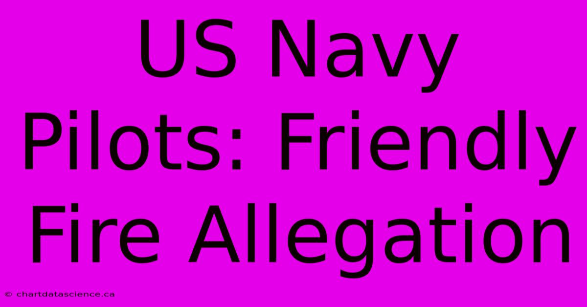 US Navy Pilots: Friendly Fire Allegation