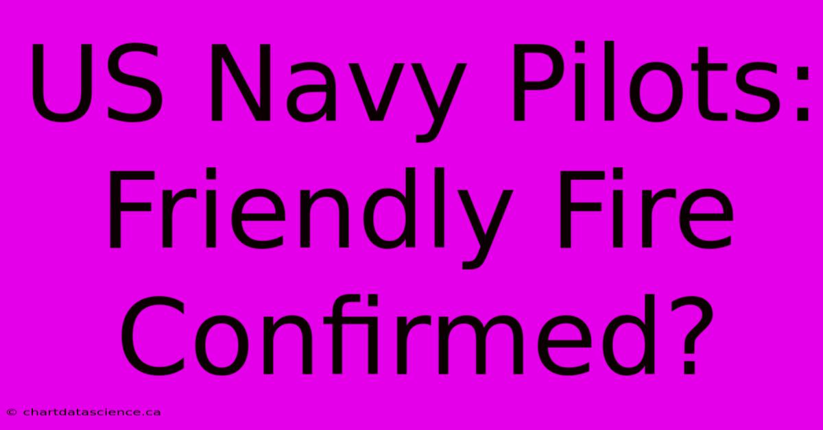 US Navy Pilots: Friendly Fire Confirmed?