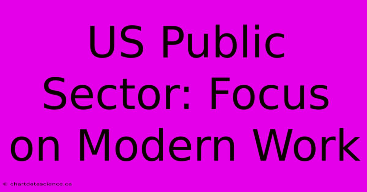 US Public Sector: Focus On Modern Work