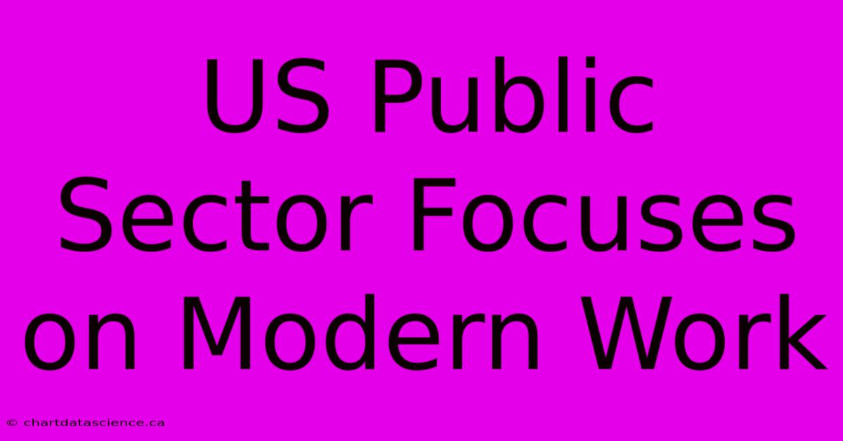 US Public Sector Focuses On Modern Work