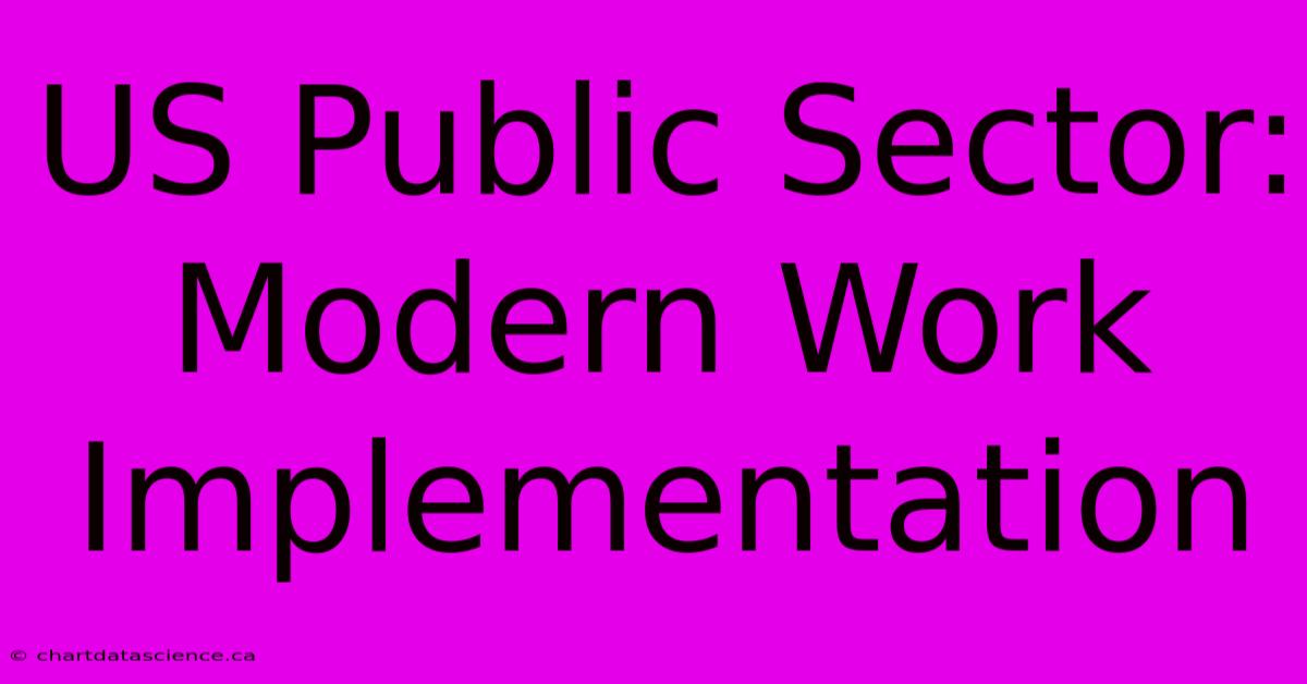 US Public Sector: Modern Work Implementation