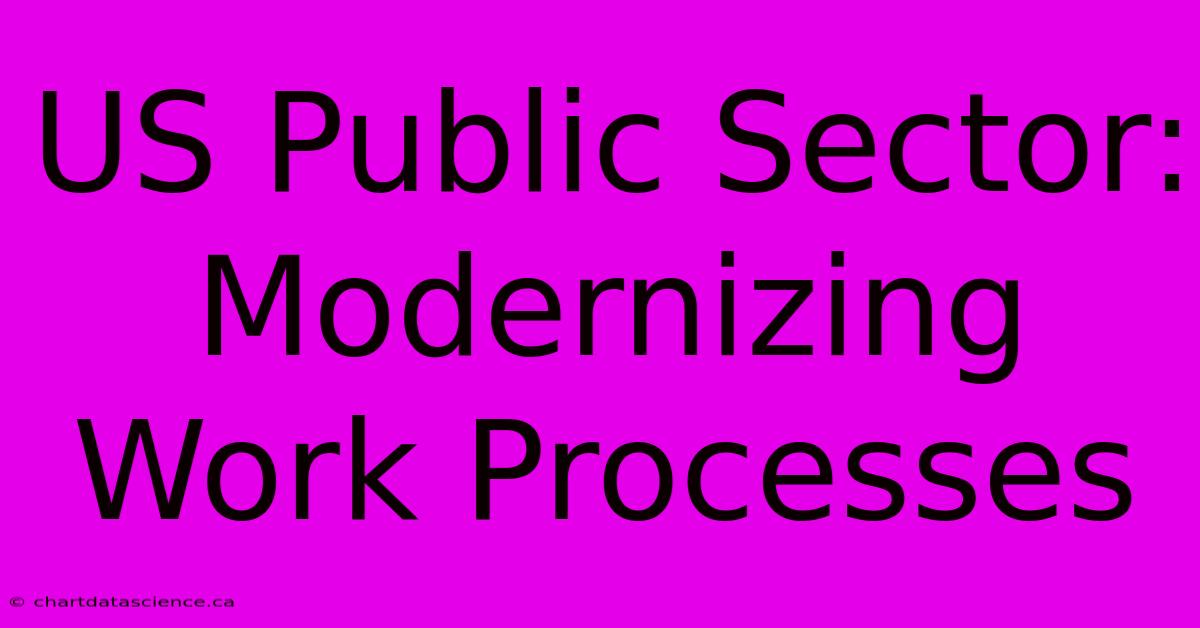 US Public Sector: Modernizing Work Processes