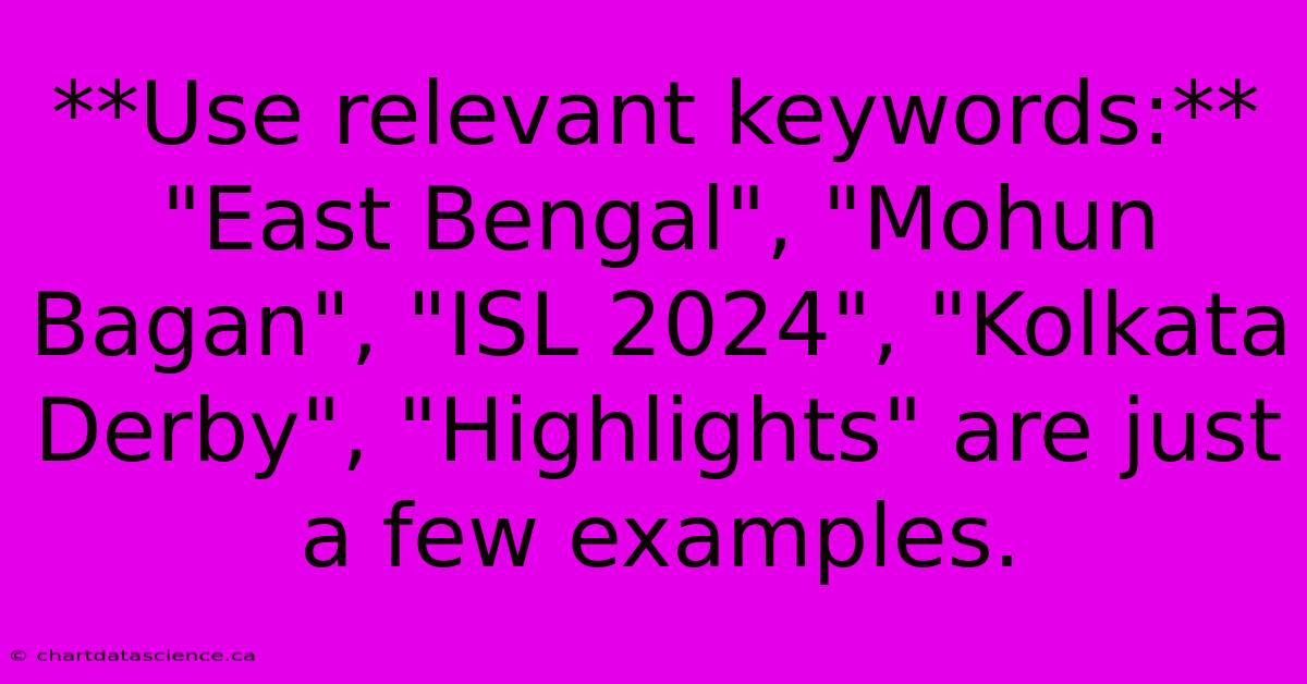 **Use Relevant Keywords:**  