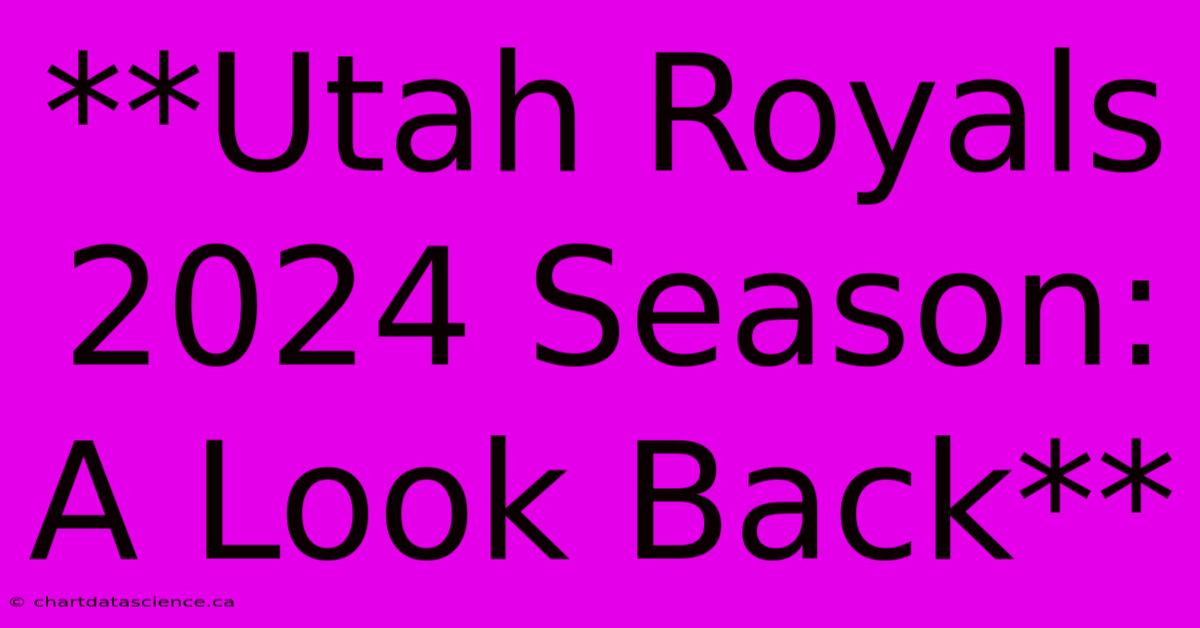 **Utah Royals 2024 Season:  A Look Back**