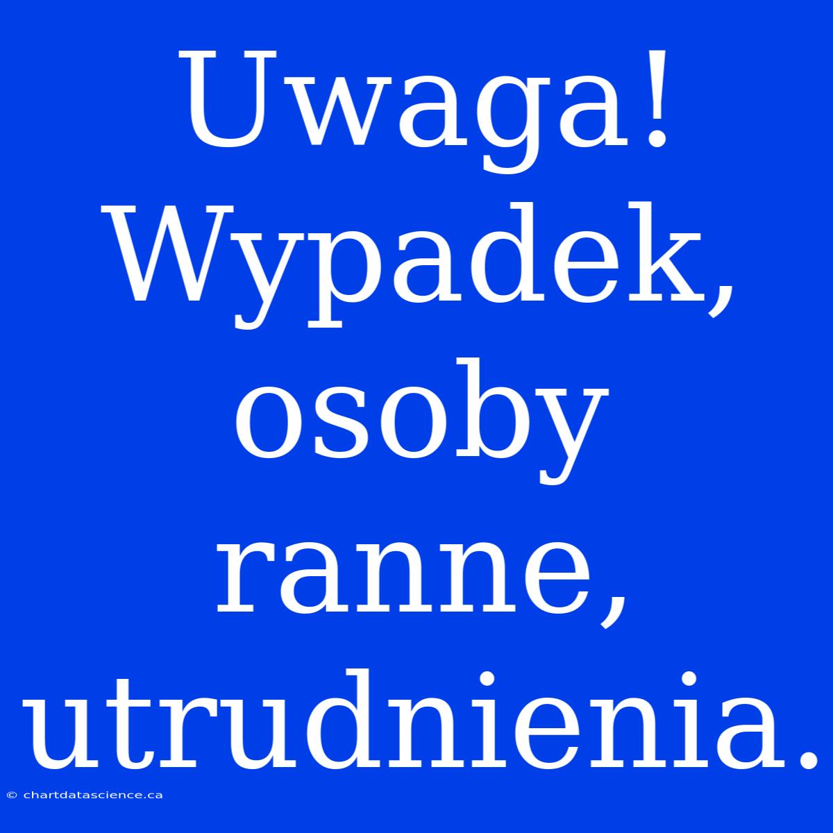 Uwaga! Wypadek, Osoby Ranne, Utrudnienia.