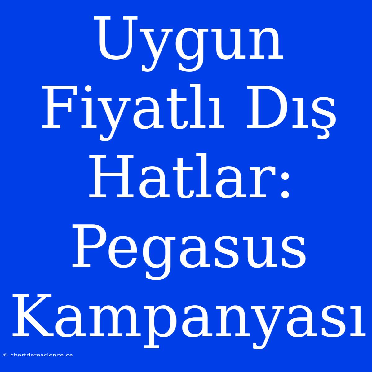 Uygun Fiyatlı Dış Hatlar: Pegasus Kampanyası