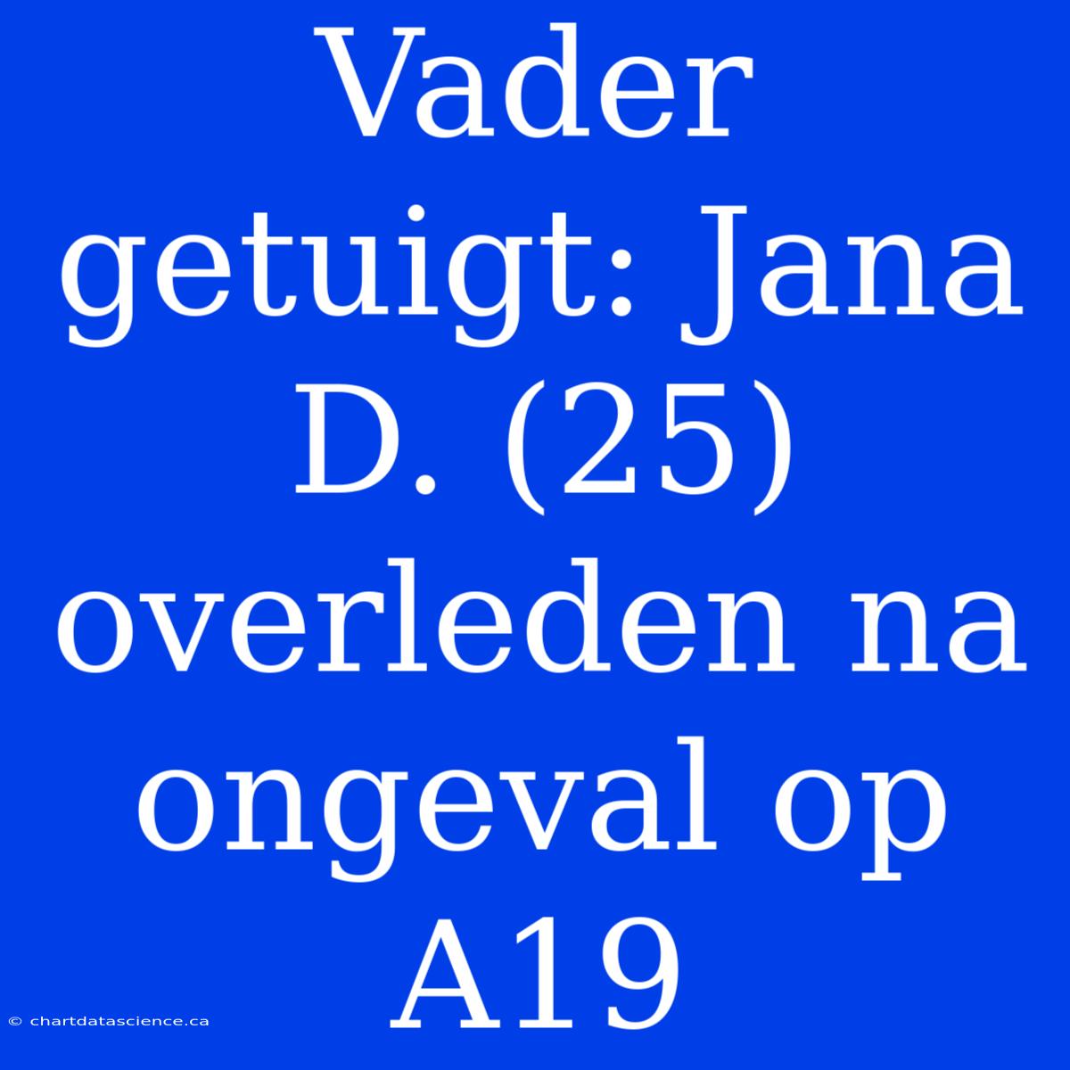 Vader Getuigt: Jana D. (25) Overleden Na Ongeval Op A19