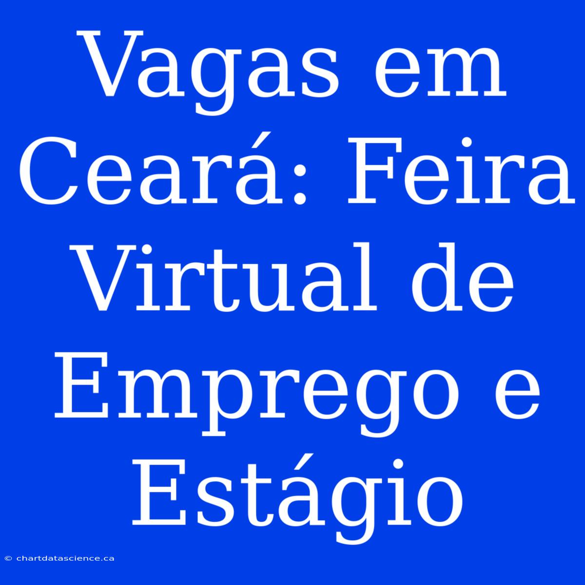 Vagas Em Ceará: Feira Virtual De Emprego E Estágio