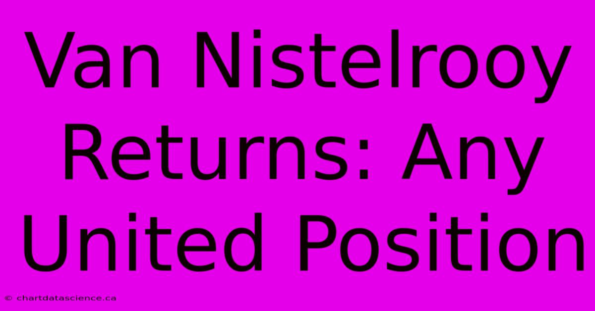 Van Nistelrooy Returns: Any United Position