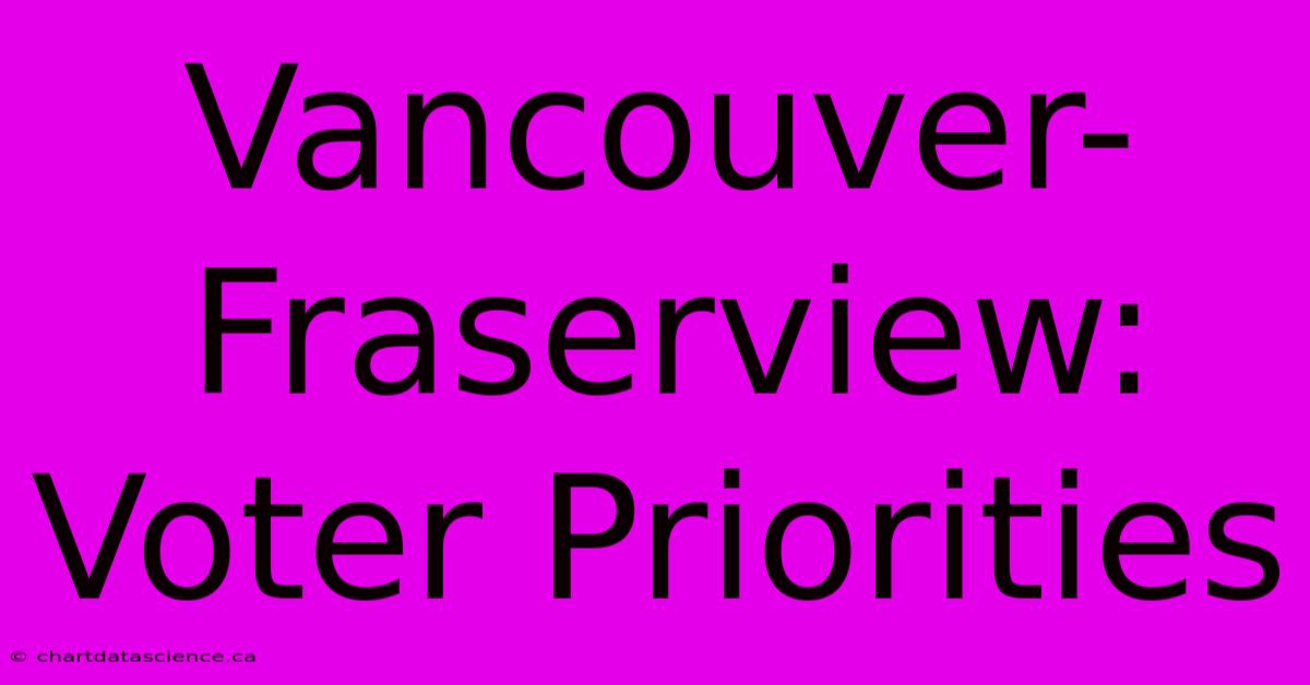 Vancouver-Fraserview: Voter Priorities 