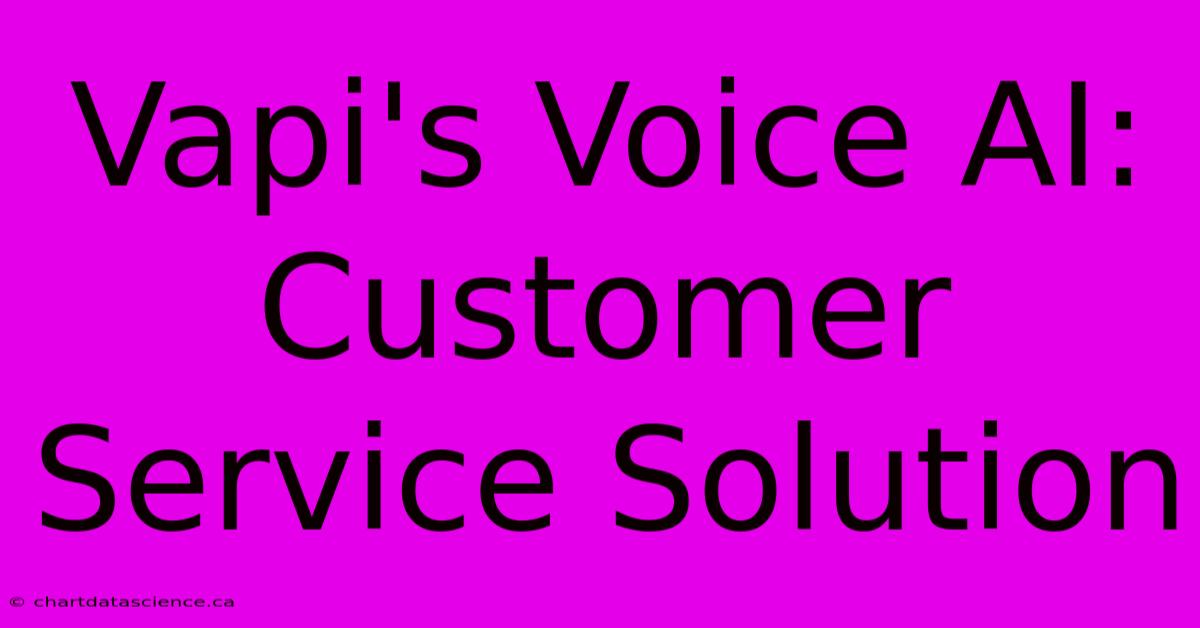 Vapi's Voice AI: Customer Service Solution