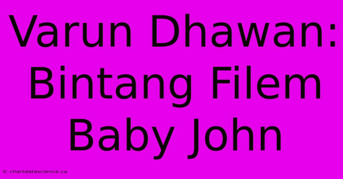 Varun Dhawan:  Bintang Filem Baby John