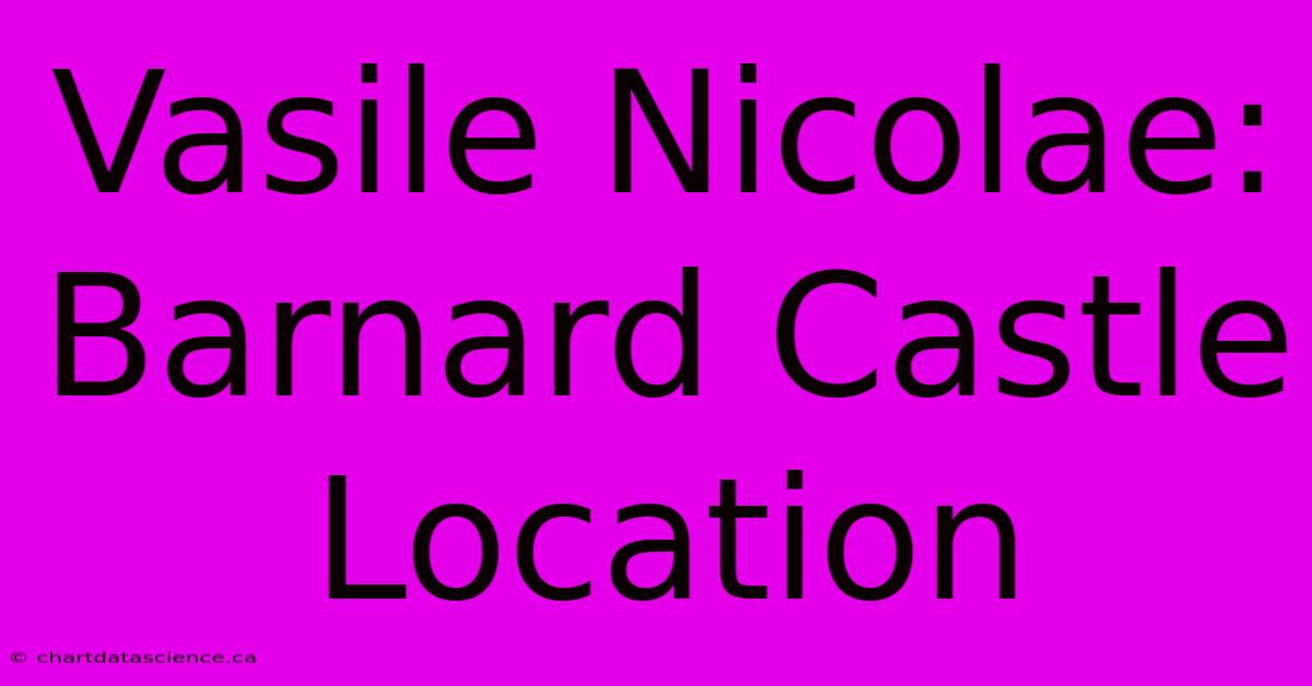 Vasile Nicolae: Barnard Castle Location