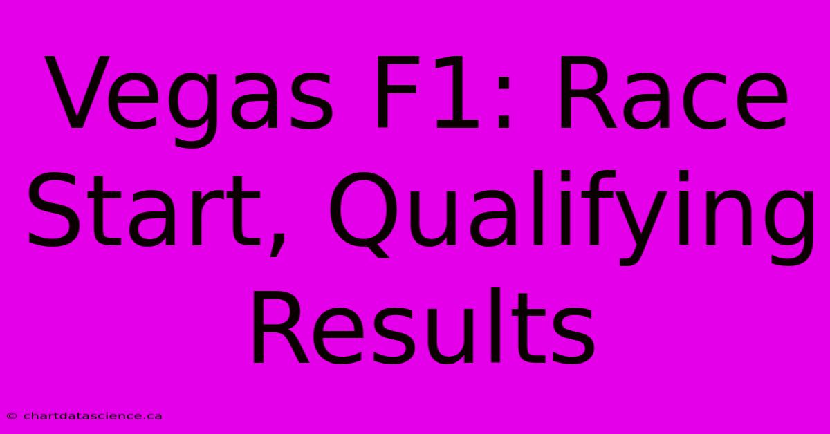 Vegas F1: Race Start, Qualifying Results