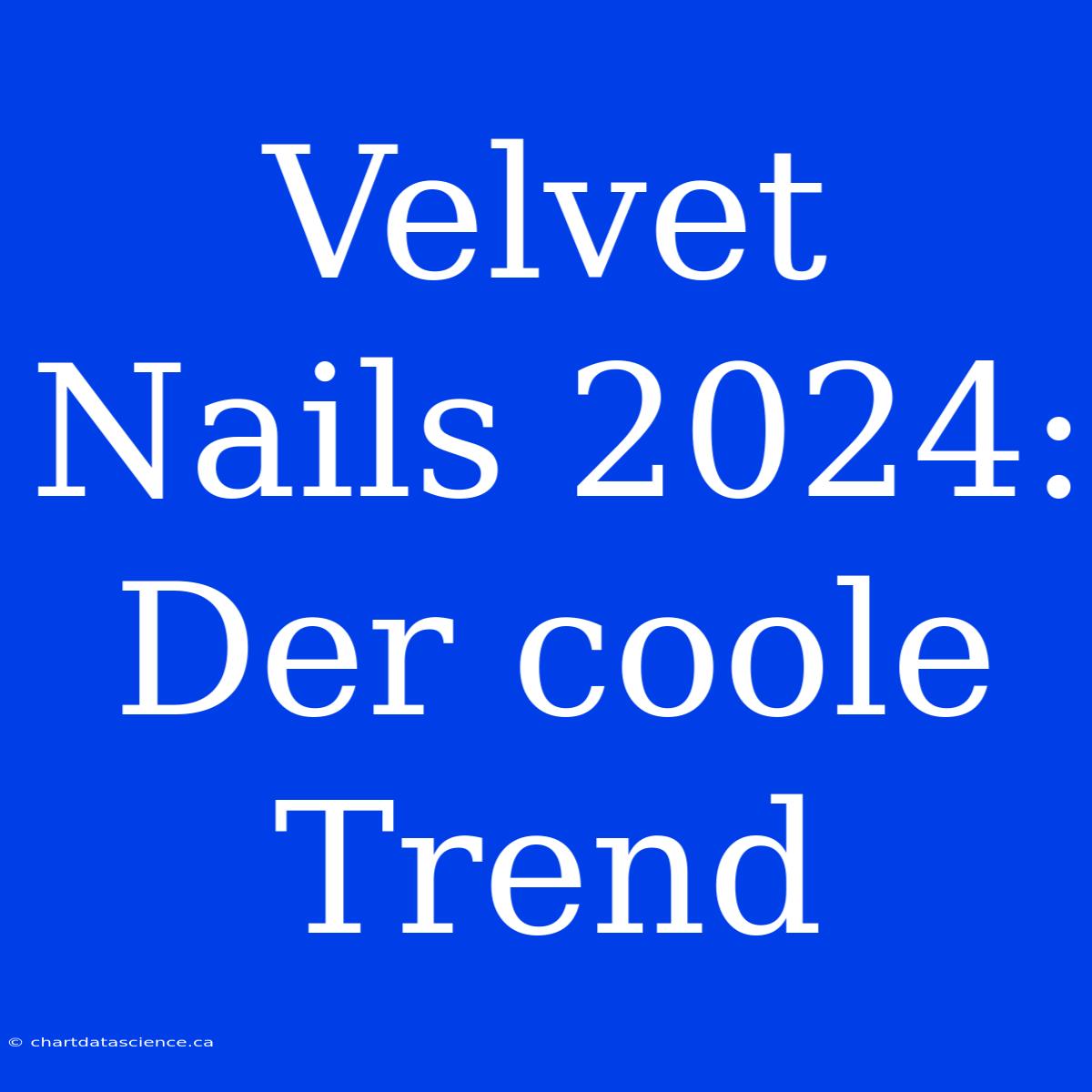 Velvet Nails 2024: Der Coole Trend