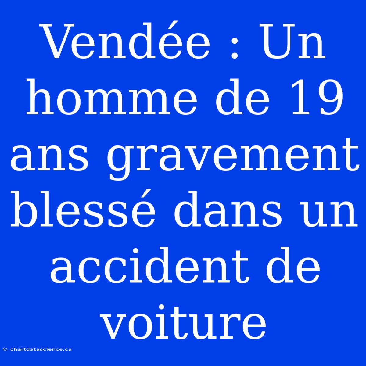 Vendée : Un Homme De 19 Ans Gravement Blessé Dans Un Accident De Voiture