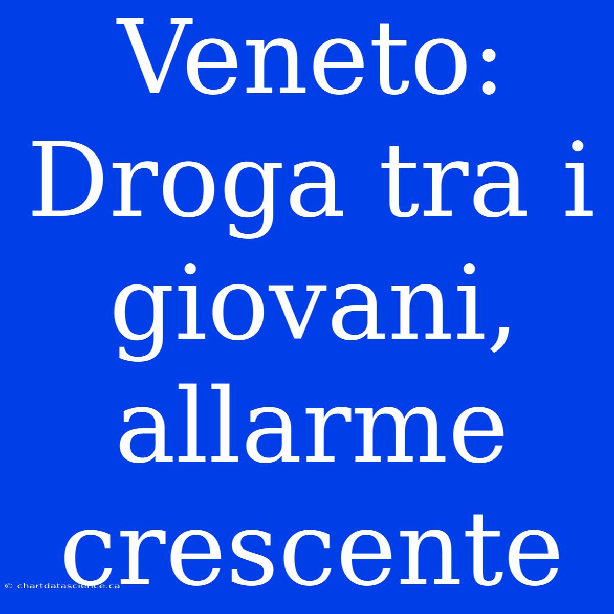 Veneto: Droga Tra I Giovani, Allarme Crescente