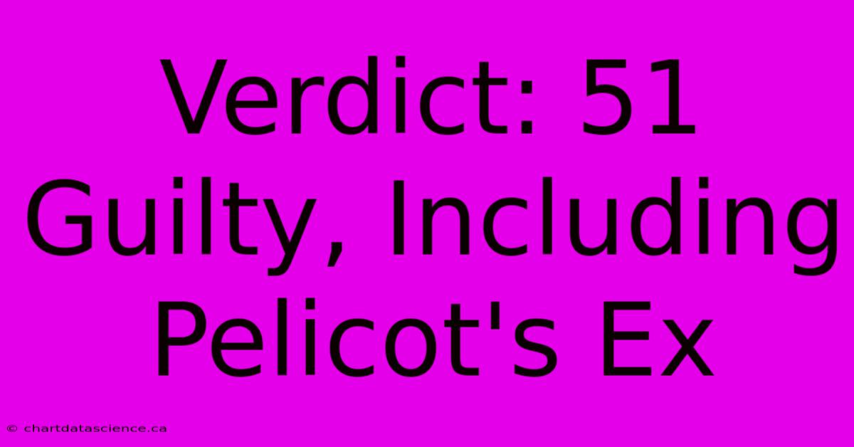 Verdict: 51 Guilty, Including Pelicot's Ex