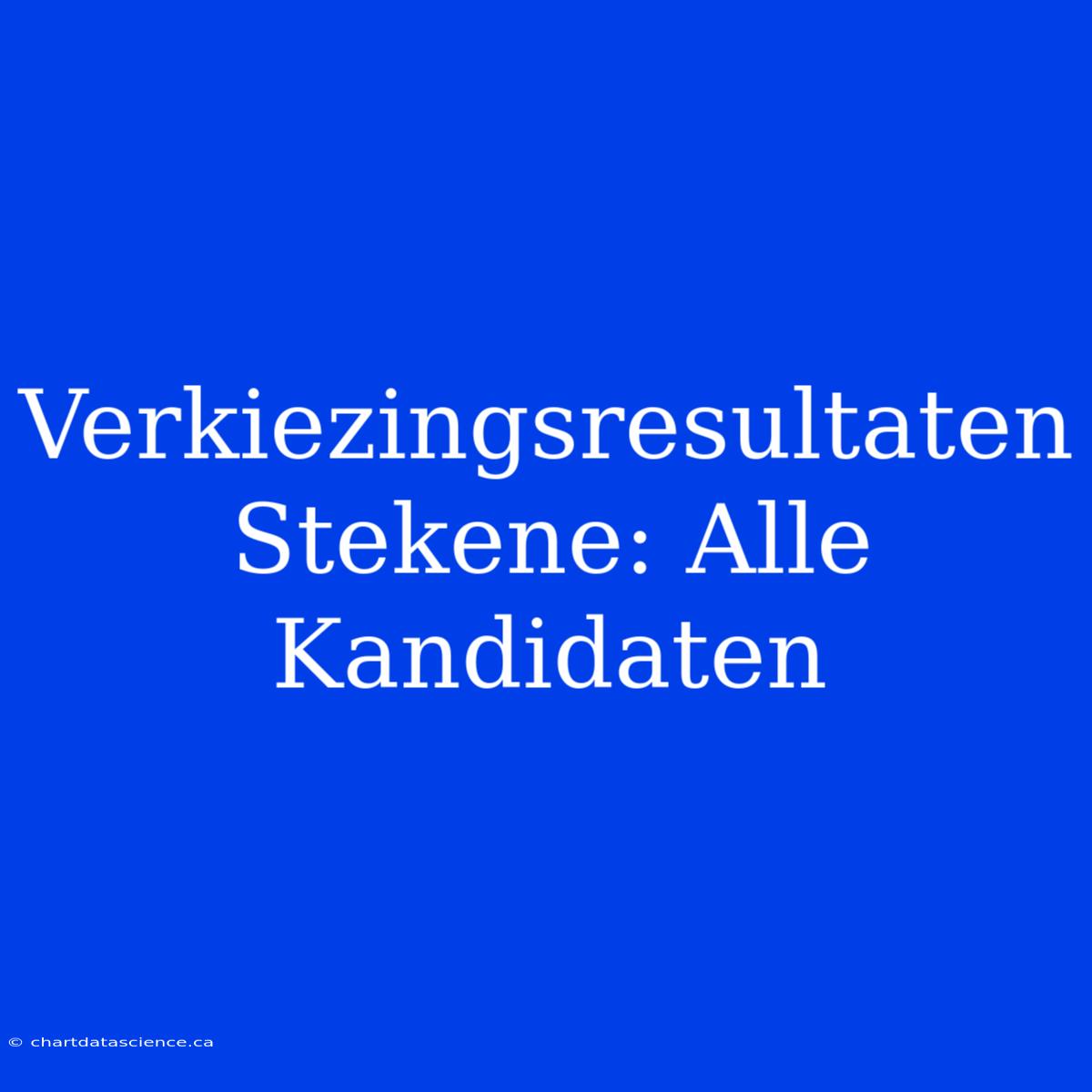 Verkiezingsresultaten Stekene: Alle Kandidaten