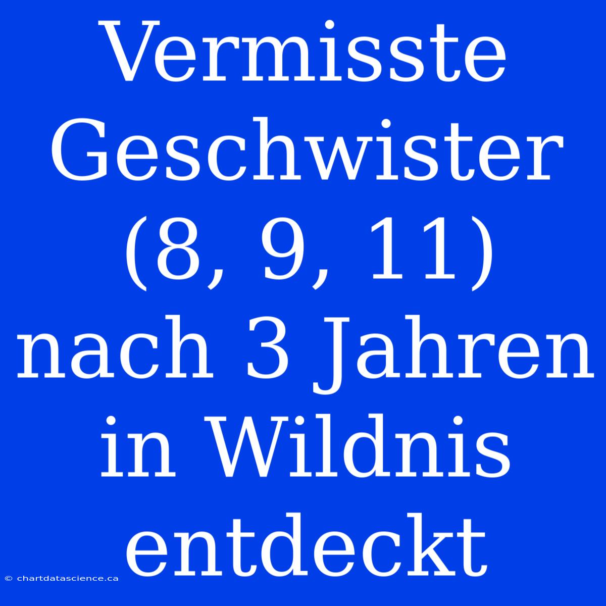 Vermisste Geschwister (8, 9, 11) Nach 3 Jahren In Wildnis Entdeckt