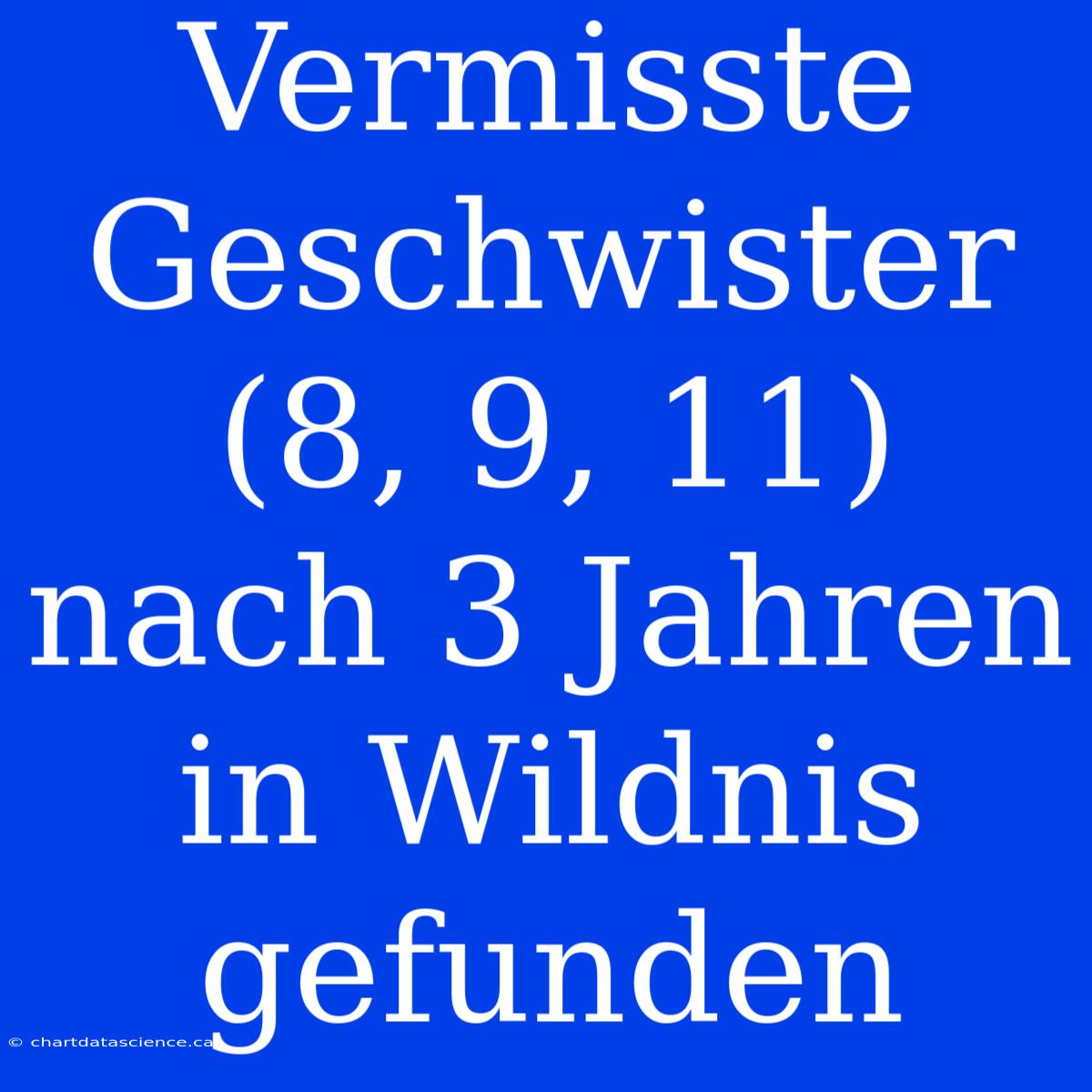 Vermisste Geschwister (8, 9, 11) Nach 3 Jahren In Wildnis Gefunden