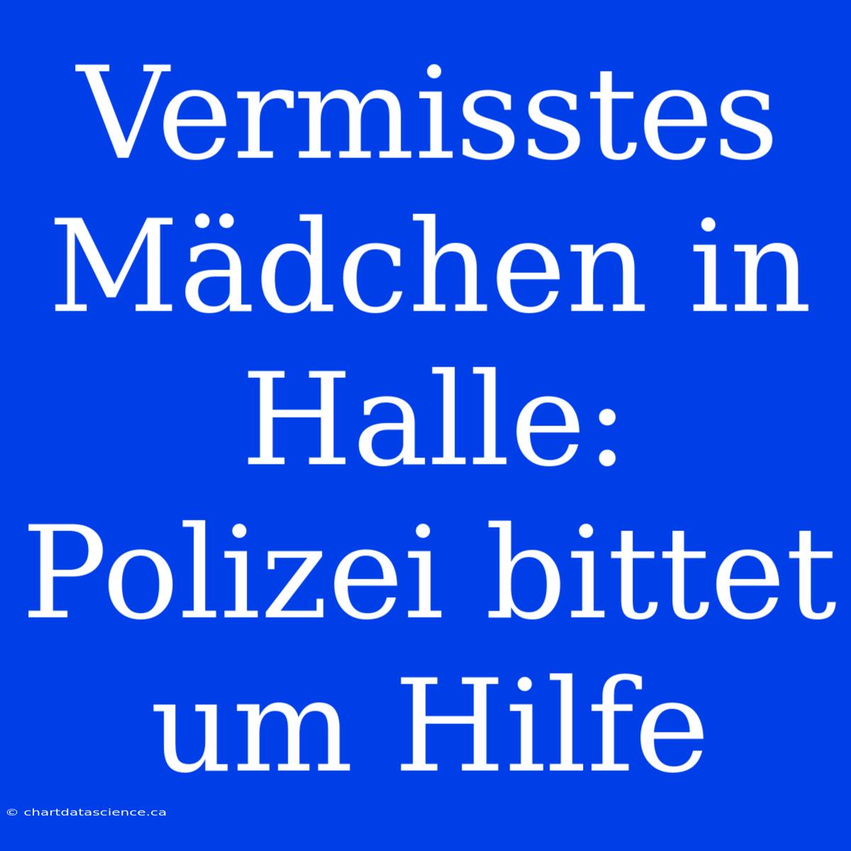 Vermisstes Mädchen In Halle: Polizei Bittet Um Hilfe