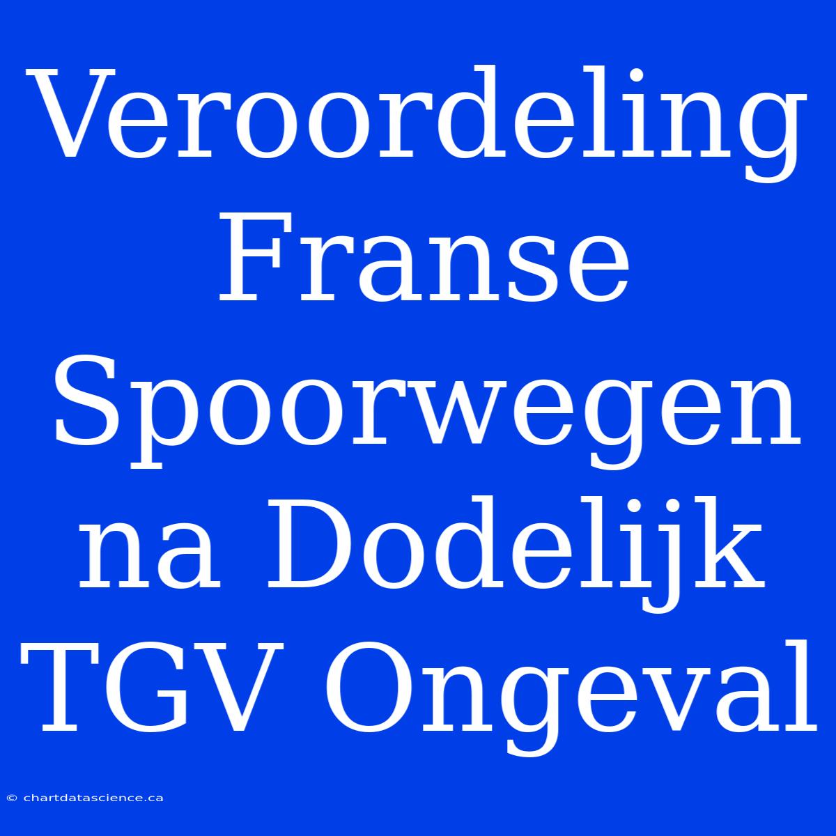 Veroordeling Franse Spoorwegen Na Dodelijk TGV Ongeval