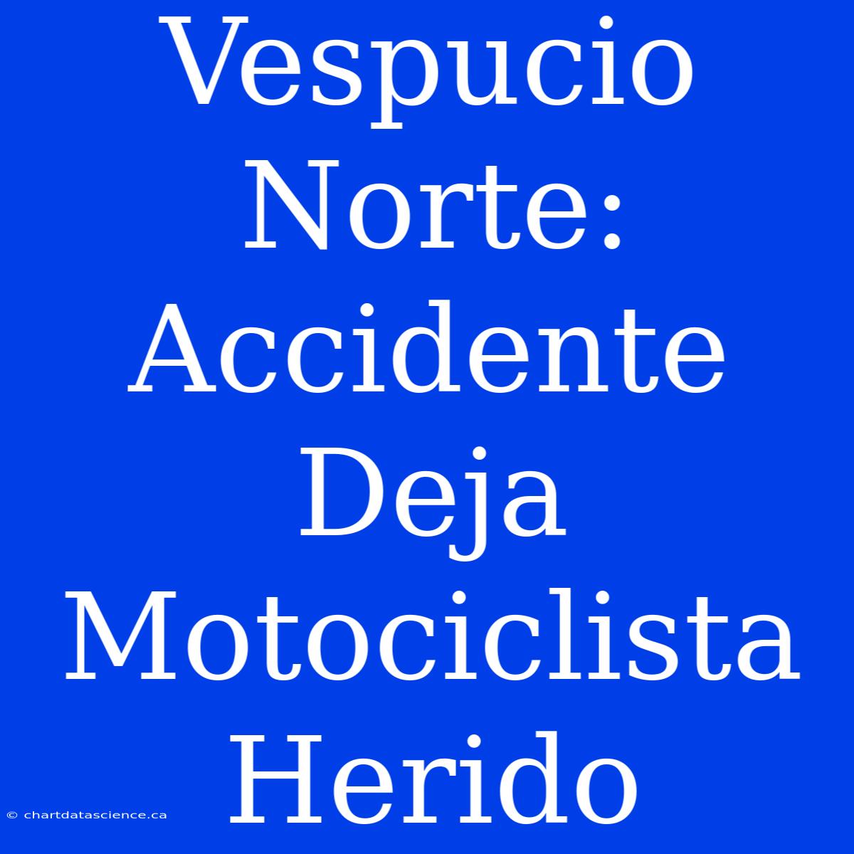 Vespucio Norte: Accidente Deja Motociclista Herido