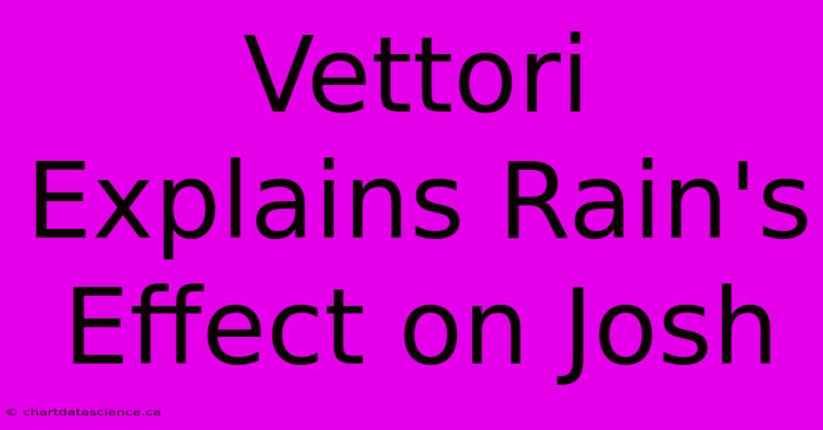 Vettori Explains Rain's Effect On Josh