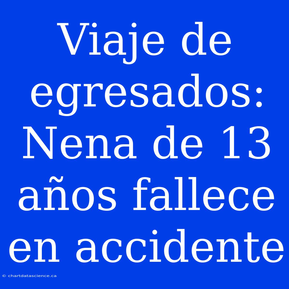 Viaje De Egresados: Nena De 13 Años Fallece En Accidente