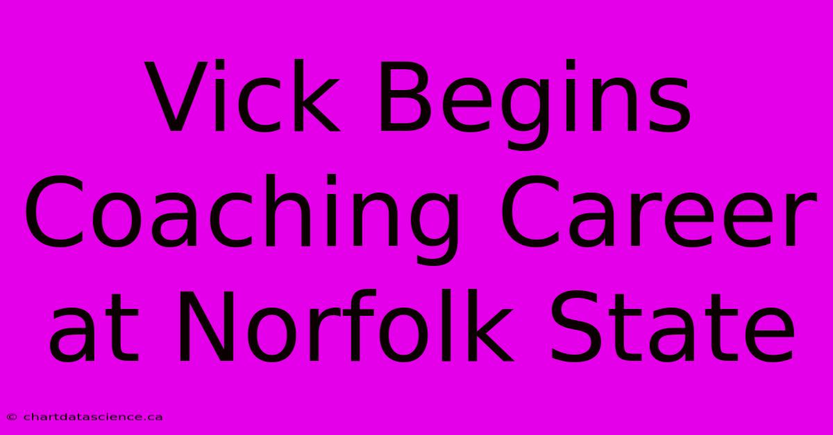 Vick Begins Coaching Career At Norfolk State