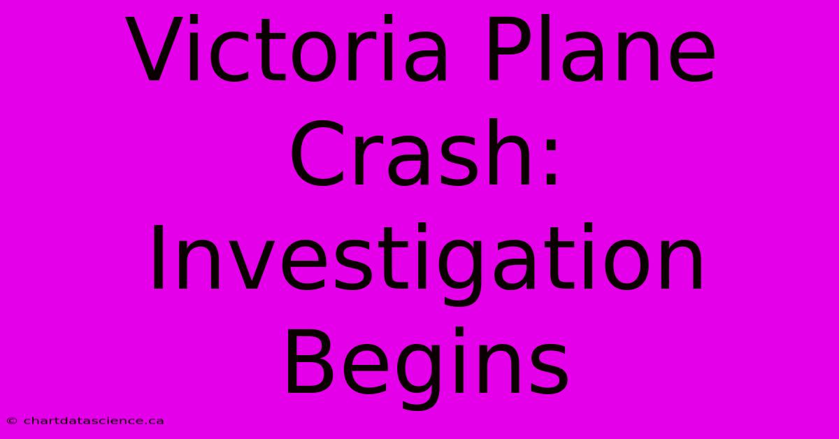 Victoria Plane Crash: Investigation Begins